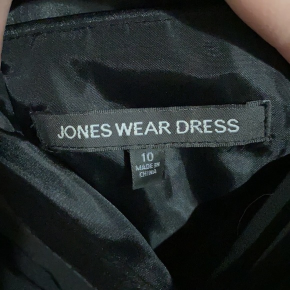 JonesWear Midi Black Cocktail Dress Sz 10 - Picture 4 of 8
